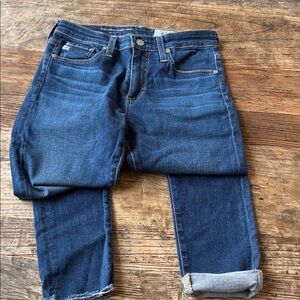 AG The Farrah Skinny Ankle Jeans in Dark Blue - Classic Stretch 26R